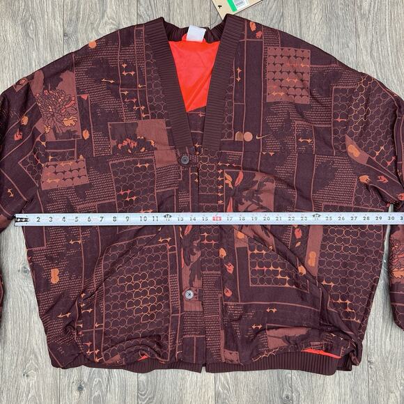 Nike Naomi Osaka Jacket Size XL Womens Jacquard Burgundy Crush Bright Crimson - Picture 5 of 16